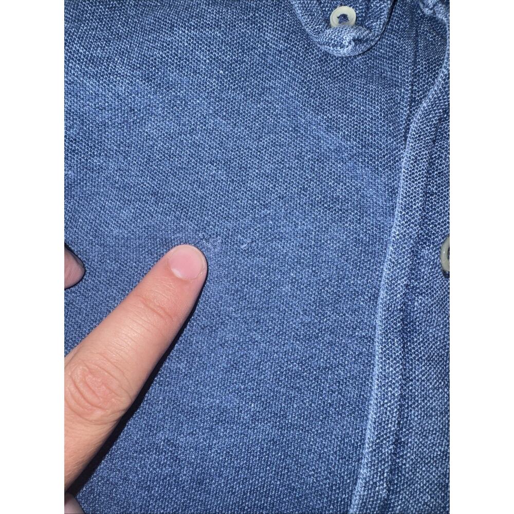 Ralph Lauren Featherweight Meat Button Up Shirt Blue Small 19x25 - Picture 3 of 4